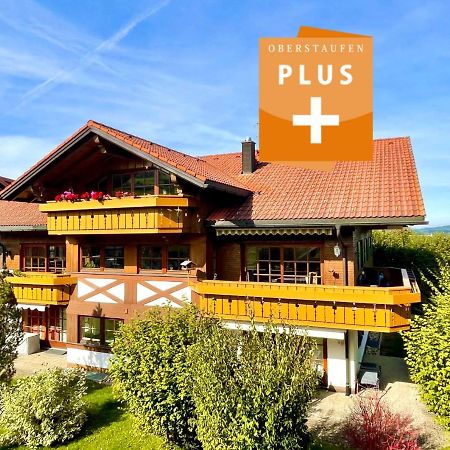 Wunderschoene Wohnung Mit Balkon Und Blick Auf Die Alpen Оберштауфен Экстерьер фото