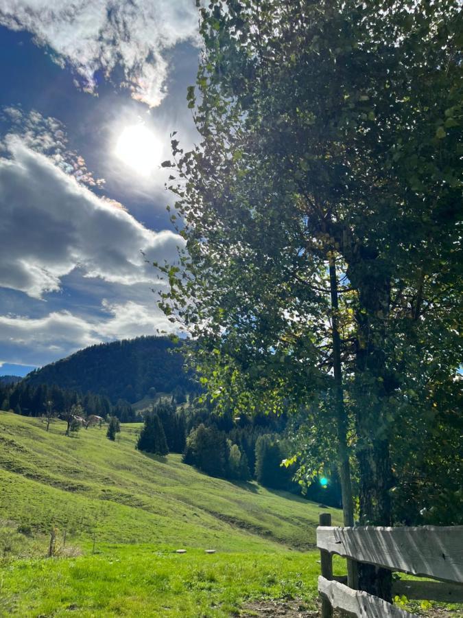 Wunderschoene Wohnung Mit Balkon Und Blick Auf Die Alpen Оберштауфен Экстерьер фото